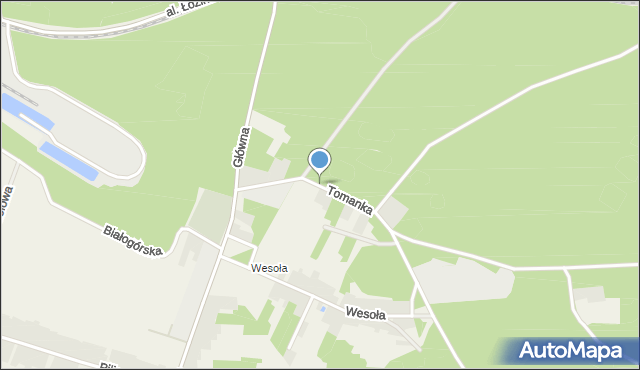 Smardzewice, Tomanka Jakuba, prof., mapa Smardzewice