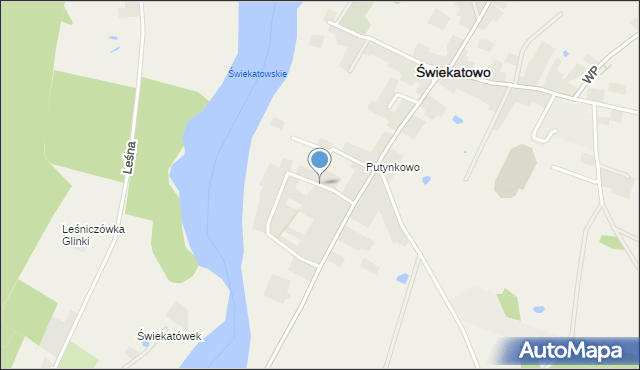 Świekatowo, Topolowa, mapa Świekatowo