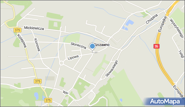 Szczawno-Zdrój, Topolowa, mapa Szczawno-Zdrój