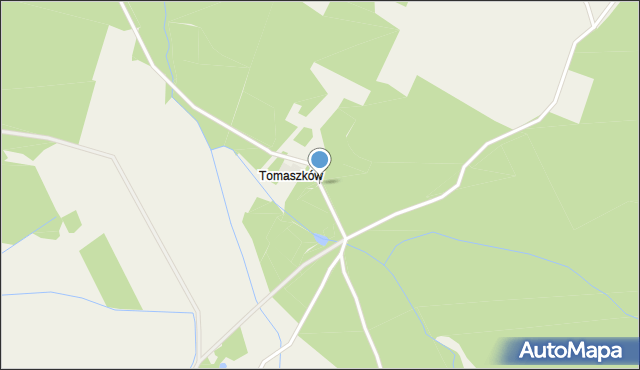 Tomaszków, Tomaszków, mapa Tomaszków