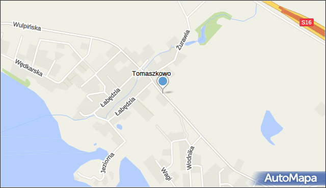 Tomaszkowo, Tomaszkowo, mapa Tomaszkowo