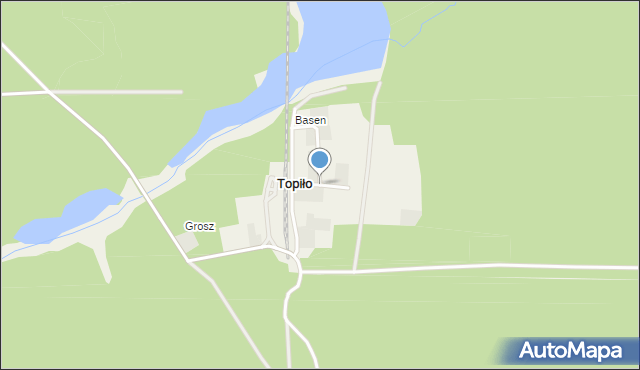 Topiło, Topiło, mapa Topiło