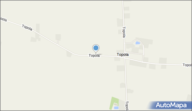 Topola gmina Rojewo, Topola, mapa Topola gmina Rojewo