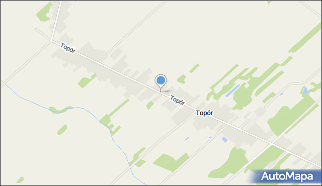 Topór gmina Stoczek, Topór, mapa Topór gmina Stoczek