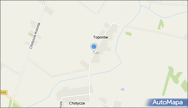 Toporów gmina Łosice, Toporów, mapa Toporów gmina Łosice