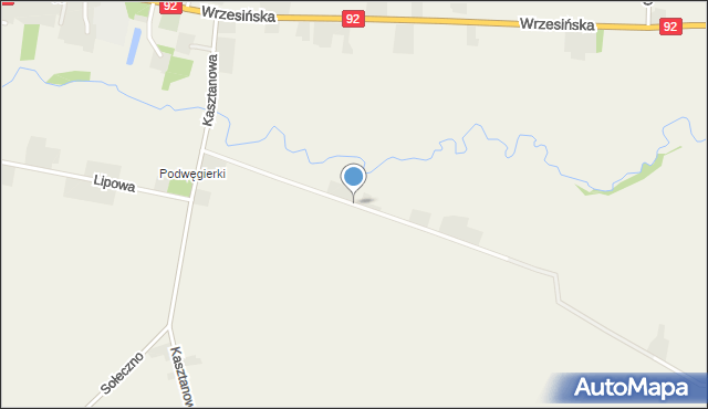 Węgierki, Topolowa, mapa Węgierki