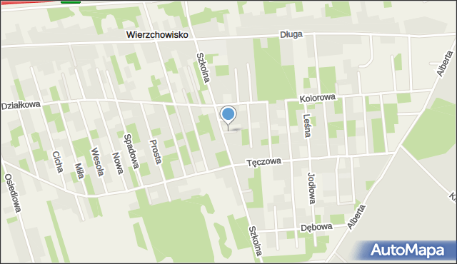 Wierzchowisko gmina Mykanów, Topolowa, mapa Wierzchowisko gmina Mykanów