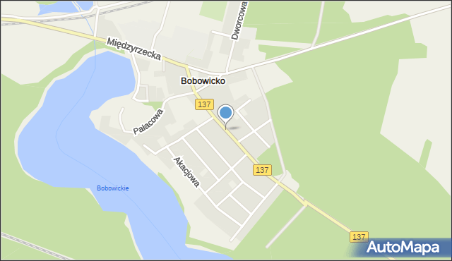 Bobowicko, Trzcielska, mapa Bobowicko