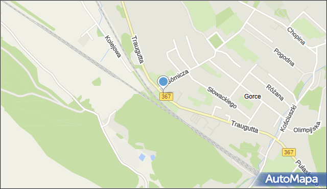 Boguszów-Gorce, Traugutta Romualda, gen., mapa Boguszów-Gorce