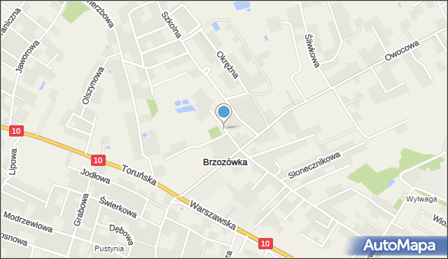 Brzozówka gmina Obrowo, Truskawkowa, mapa Brzozówka gmina Obrowo