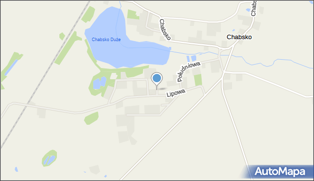 Chabsko, Truskawkowa, mapa Chabsko