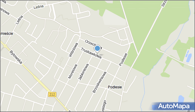Chojnice, Truskawkowa, mapa Chojnic