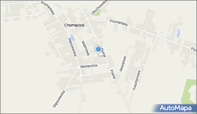 Chomęcice, Truskawkowa, mapa Chomęcice