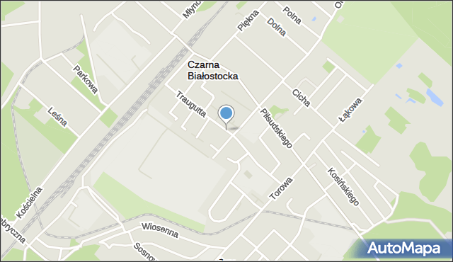Czarna Białostocka, Traugutta Romualda, gen., mapa Czarna Białostocka