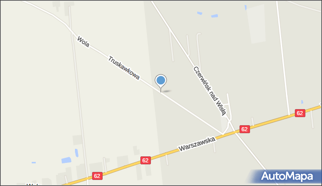 Czerwińsk nad Wisłą, Truskawkowa, mapa Czerwińsk nad Wisłą
