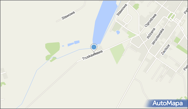 Dobroszyce, Truskawkowa, mapa Dobroszyce