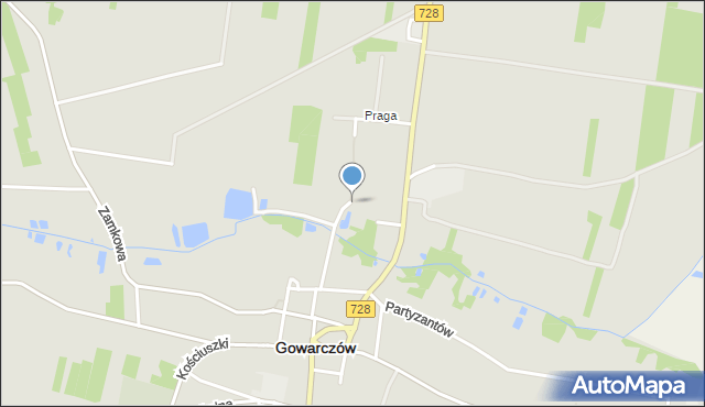 Gowarczów, Traugutta Romualda, gen., mapa Gowarczów