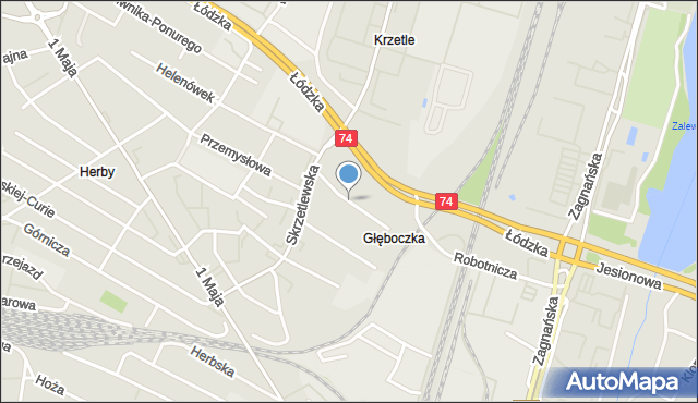 Kielce, Traugutta Romualda, gen., mapa Kielc