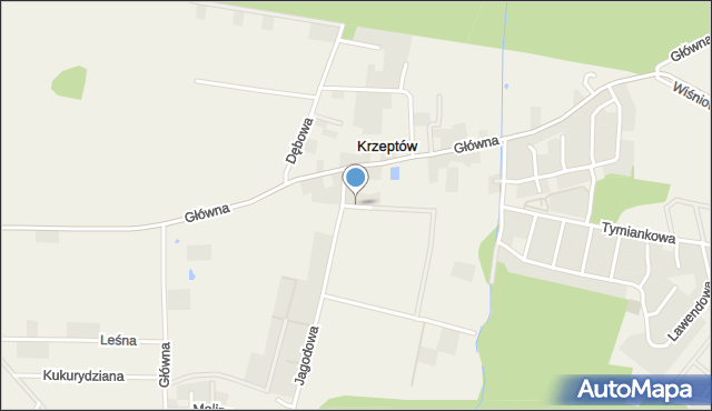 Krzeptów, Truskawkowa, mapa Krzeptów