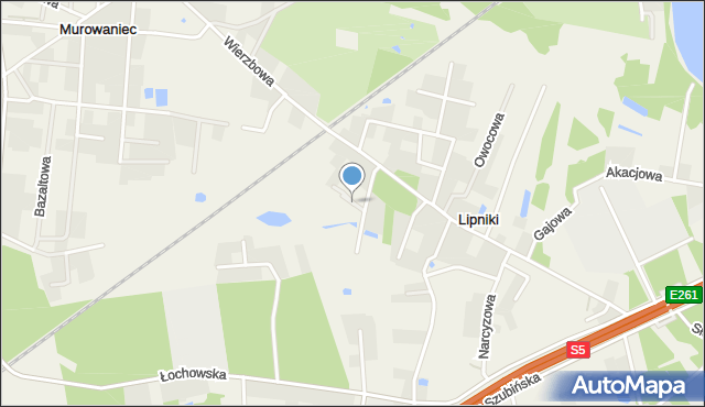 Lipniki gmina Białe Błota, Trzcinowa, mapa Lipniki gmina Białe Błota