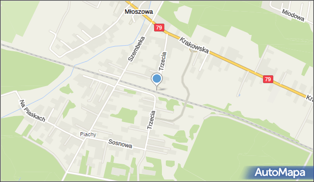 Młoszowa, Trzecia, mapa Młoszowa