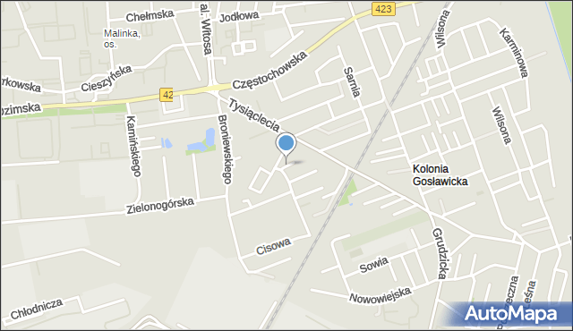 Opole, Truskawkowa, mapa Opola