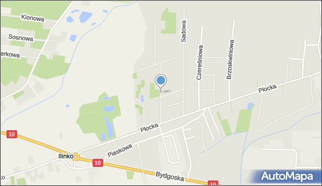 Płońsk, Truskawkowa, mapa Płońsk