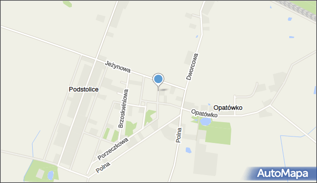 Podstolice gmina Nekla, Truskawkowa, mapa Podstolice gmina Nekla