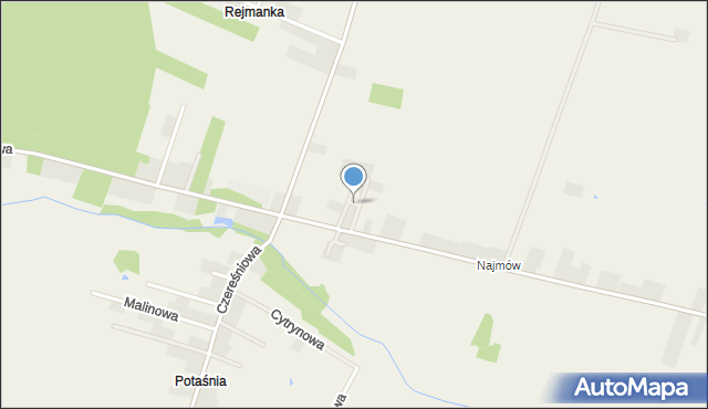 Potaśnia gmina Ostrzeszów, Truskawkowa, mapa Potaśnia gmina Ostrzeszów