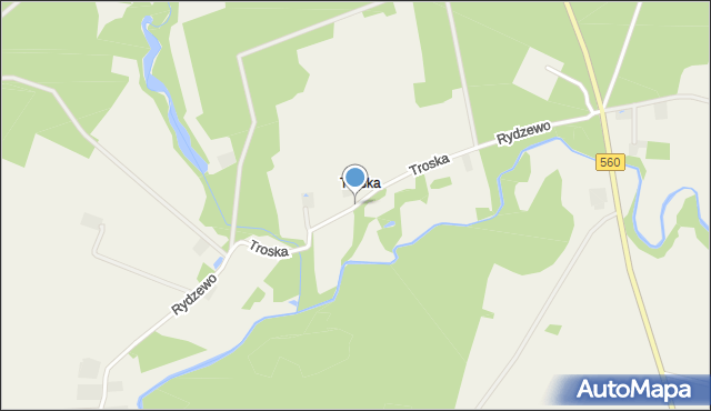 Rachocin, Troska, mapa Rachocin