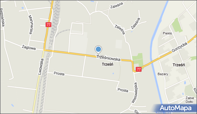 Sandomierz, Trześniowska, mapa Sandomierza