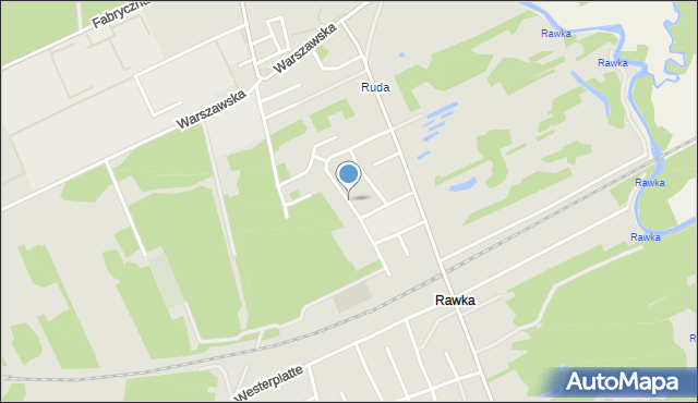 Skierniewice, Trakcyjna, mapa Skierniewic