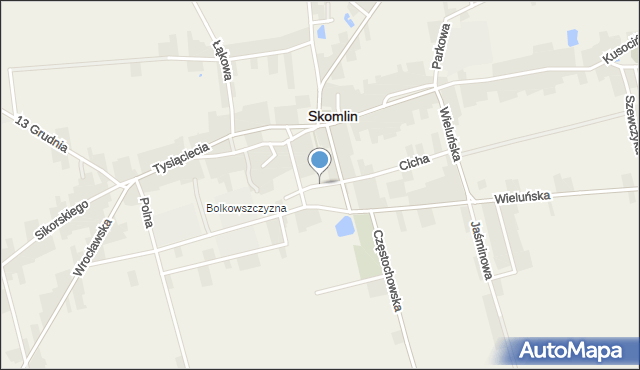 Skomlin, Trojanowskiego, mapa Skomlin