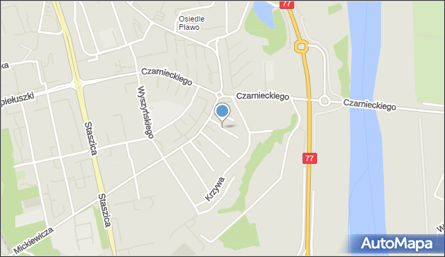 Stalowa Wola, Trojanowskiego Henryka, mapa Stalowa Wola