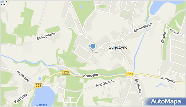 Sulęczyno, Trakt Słupski, mapa Sulęczyno