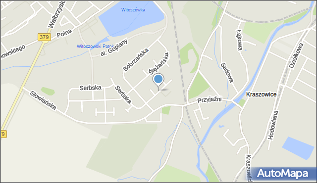 Świdnica, Trzeboszańska, mapa Świdnicy