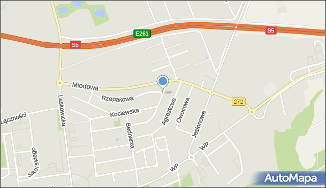 Świecie, Truskawkowa, mapa Świecie