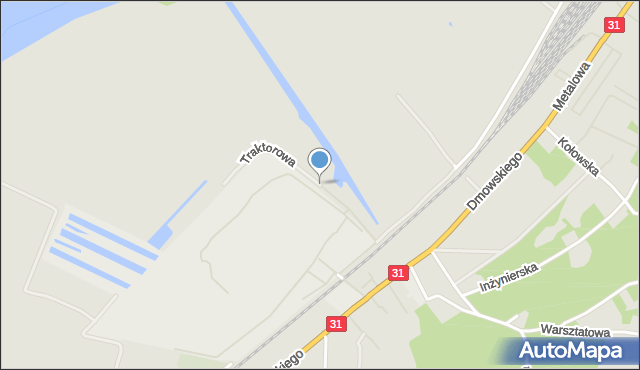 Szczecin, Traktorowa, mapa Szczecina