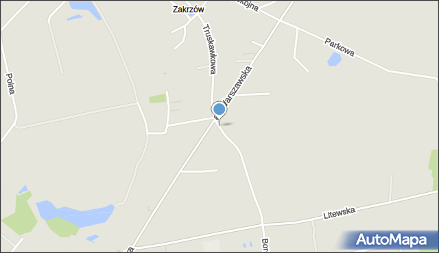 Tarnobrzeg, Truskawkowa, mapa Tarnobrzegu