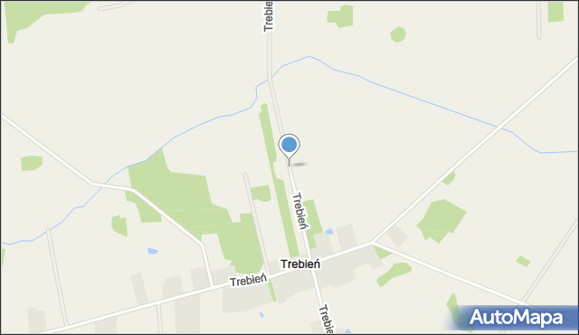 Trebień, Trebień, mapa Trebień