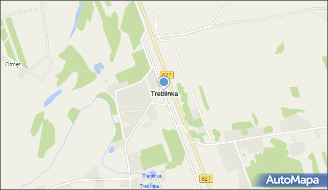 Treblinka, Treblinka, mapa Treblinka