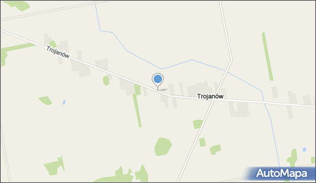 Trojanów gmina Mrozy, Trojanów, mapa Trojanów gmina Mrozy