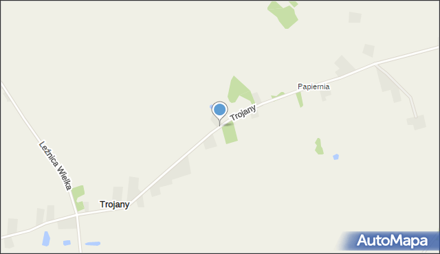 Trojany gmina Parzęczew, Trojany, mapa Trojany gmina Parzęczew