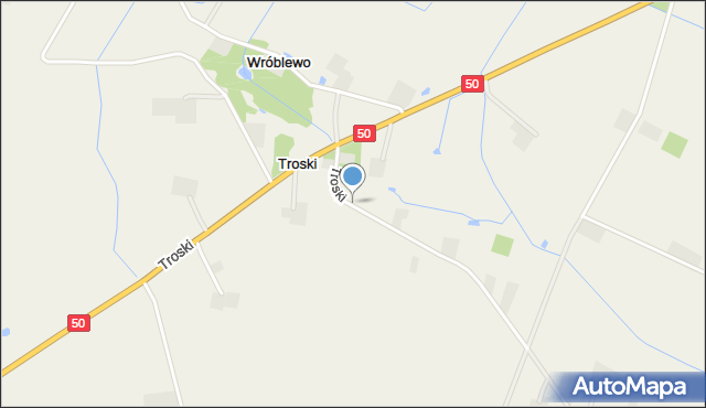 Troski, Troski, mapa Troski