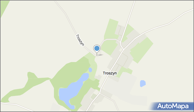 Troszyn gmina Mieszkowice, Troszyn, mapa Troszyn gmina Mieszkowice