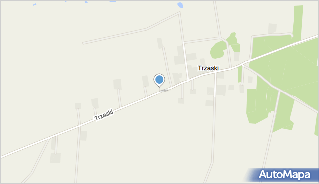 Trzaski gmina Bieżuń, Trzaski, mapa Trzaski gmina Bieżuń