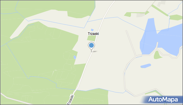 Trzaski gmina Resko, Trzaski, mapa Trzaski gmina Resko