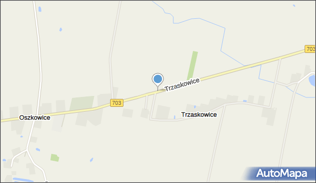 Trzaskowice gmina Bielawy, Trzaskowice, mapa Trzaskowice gmina Bielawy