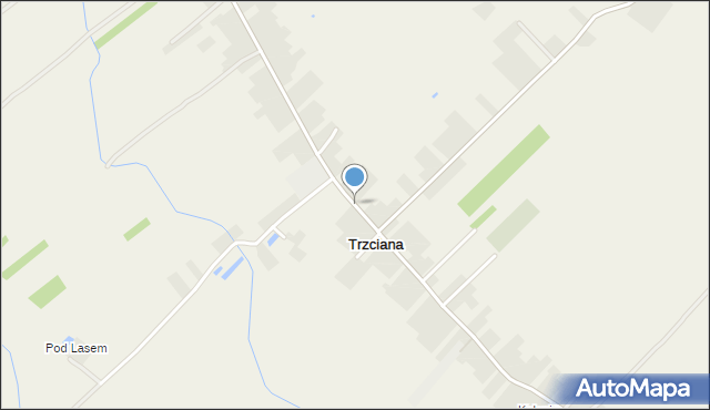 Trzciana gmina Czermin, Trzciana, mapa Trzciana gmina Czermin