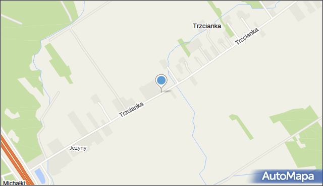 Trzcianka gmina Sobolew, Trzcianka, mapa Trzcianka gmina Sobolew